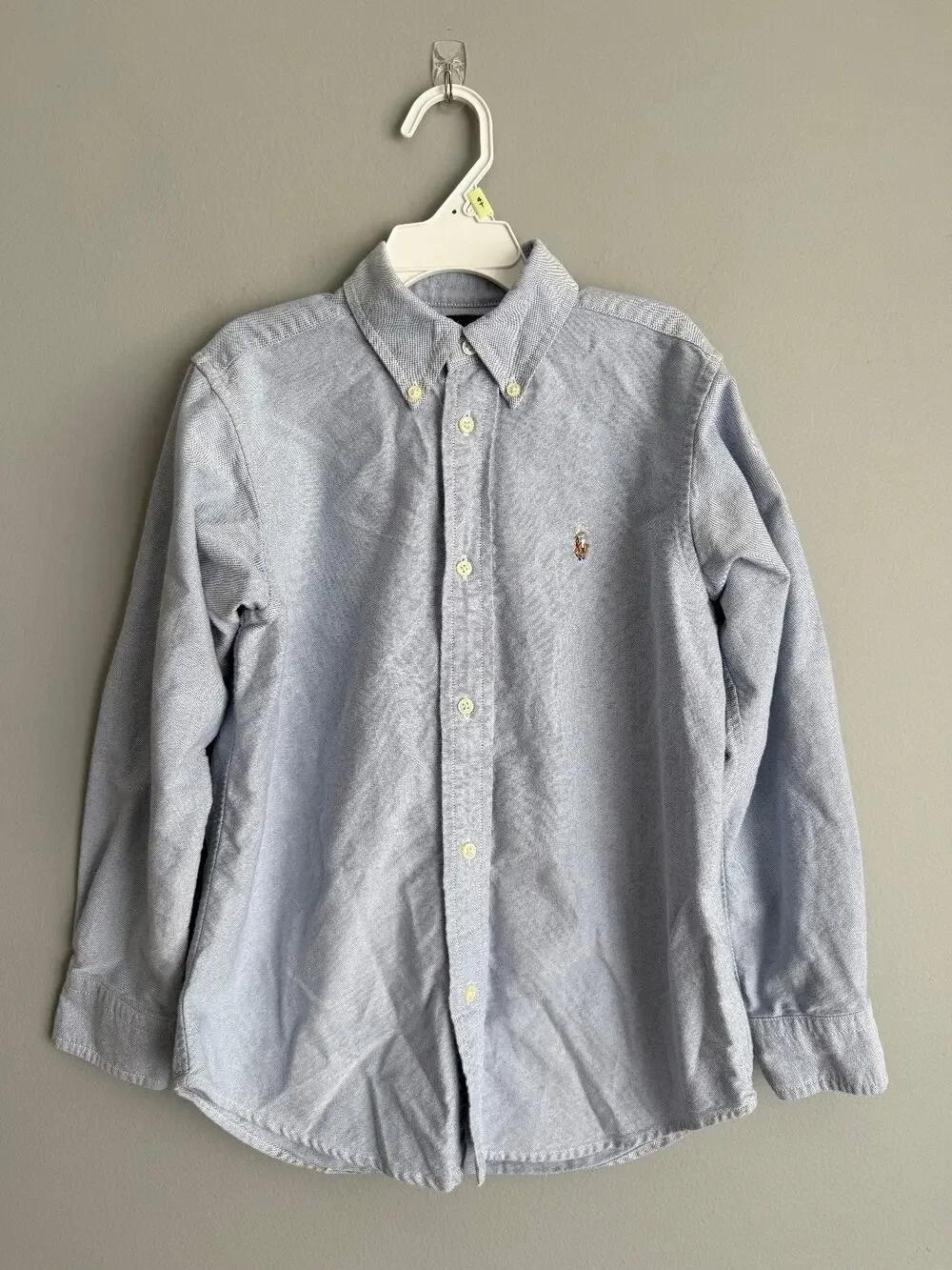 Ralph Lauren Boys' Size 7 Blue Oxford Button Down Shirt Preppy Classic Polo